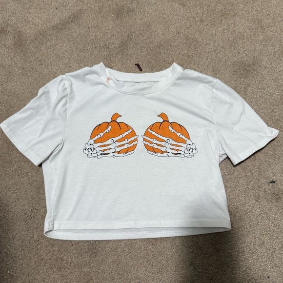 White Pumpkin Graphic Tee - Picture 1 of 4